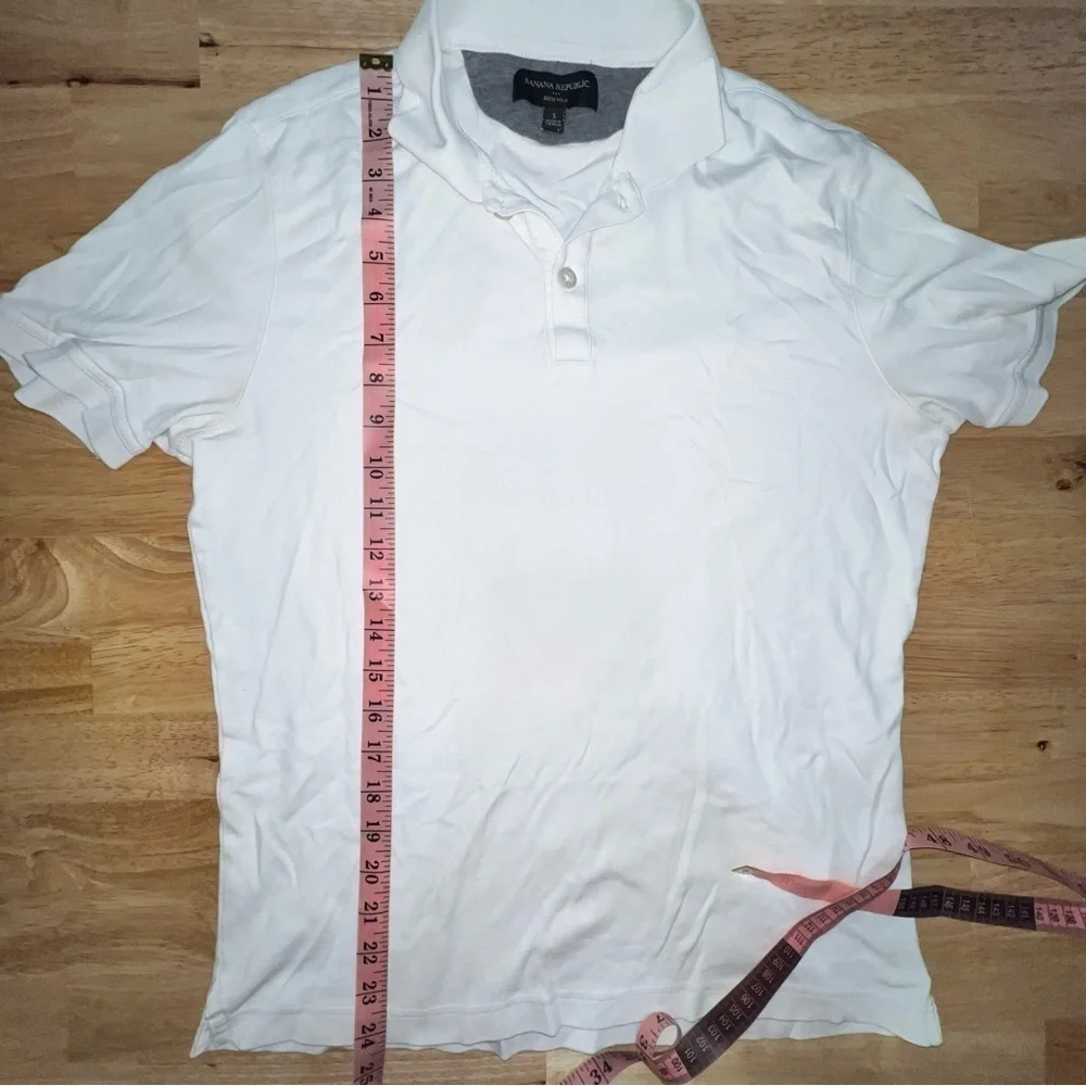Banana Republic White Dress Polo Shirt - Men’s Small